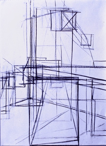 Figure Study, 24" x 18", charcoal on paper, 1978. Figure Study, 24" x 18", charcoal on paper, 1978.